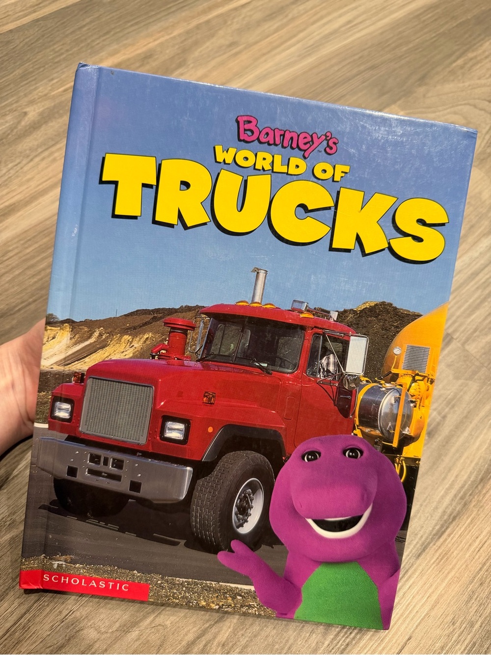 Scholastic Barney's World of Trucks - Red Truck with Purple Barney